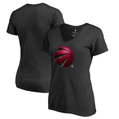 Toronto Raptors Women's Midnight Mascot V-Neck T-Shirt Black