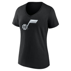 Utah Jazz Women's Midnight Mascot V-Neck T-Shirt Black