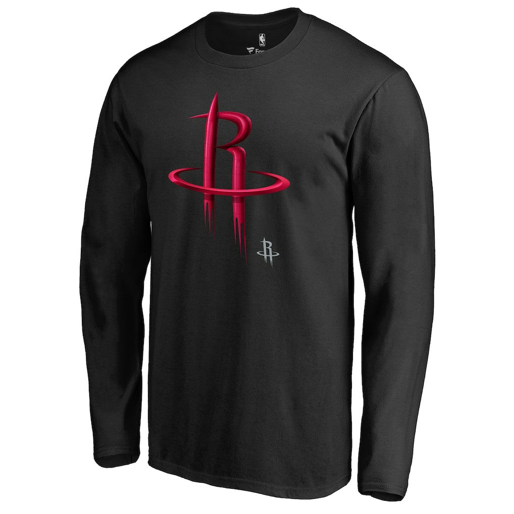 Houston Rockets Midnight Mascot Long Sleeve T-Shirt Black
