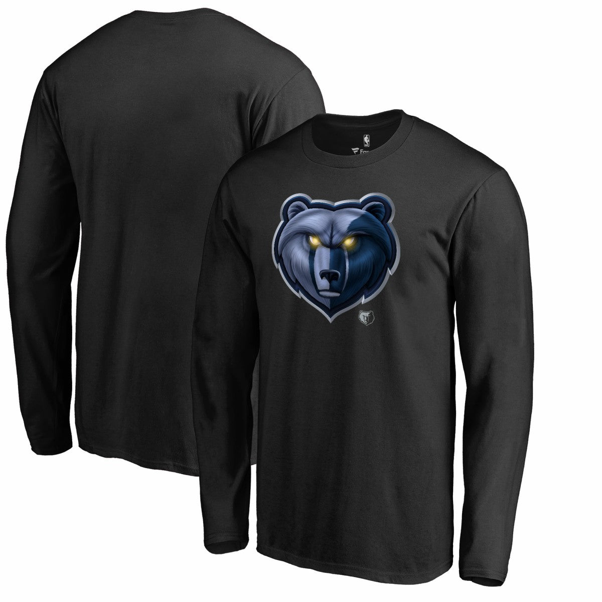 Memphis Grizzlies Midnight Mascot Long Sleeve T-Shirt Black