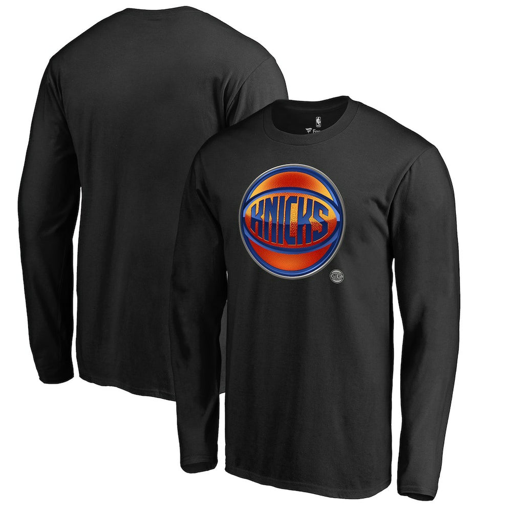 New York Knicks Midnight Mascot Long Sleeve T-Shirt Black