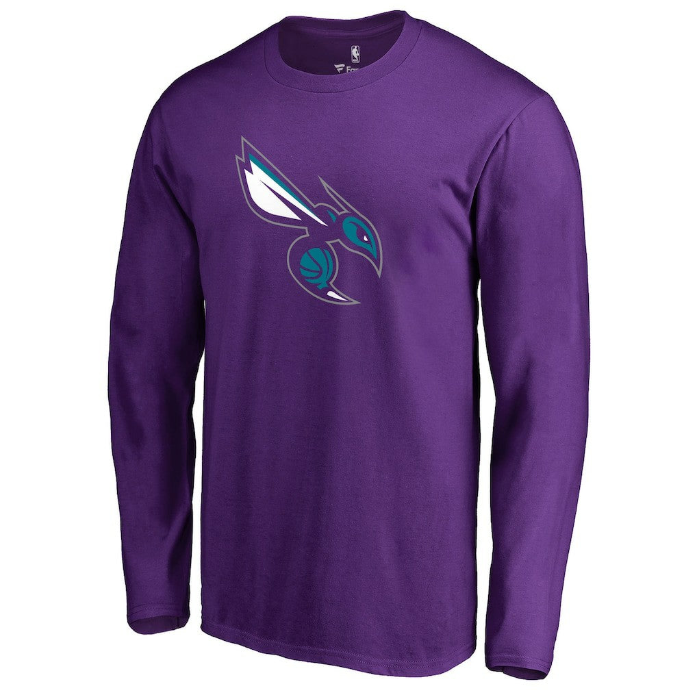 Charlotte Hornets Alternate Logo Long Sleeve T-Shirt Purple