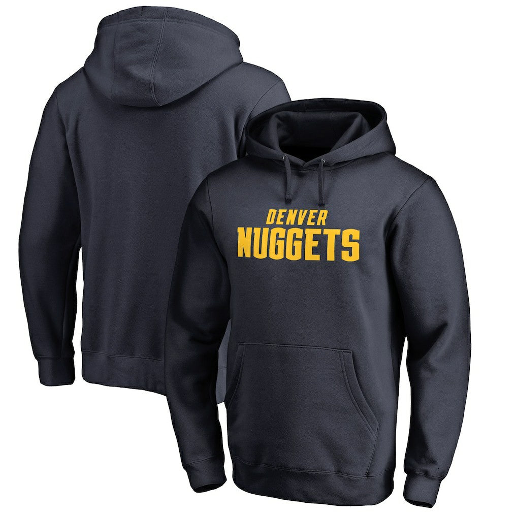 Denver Nuggets Wordmark Pullover Hoodie Navy