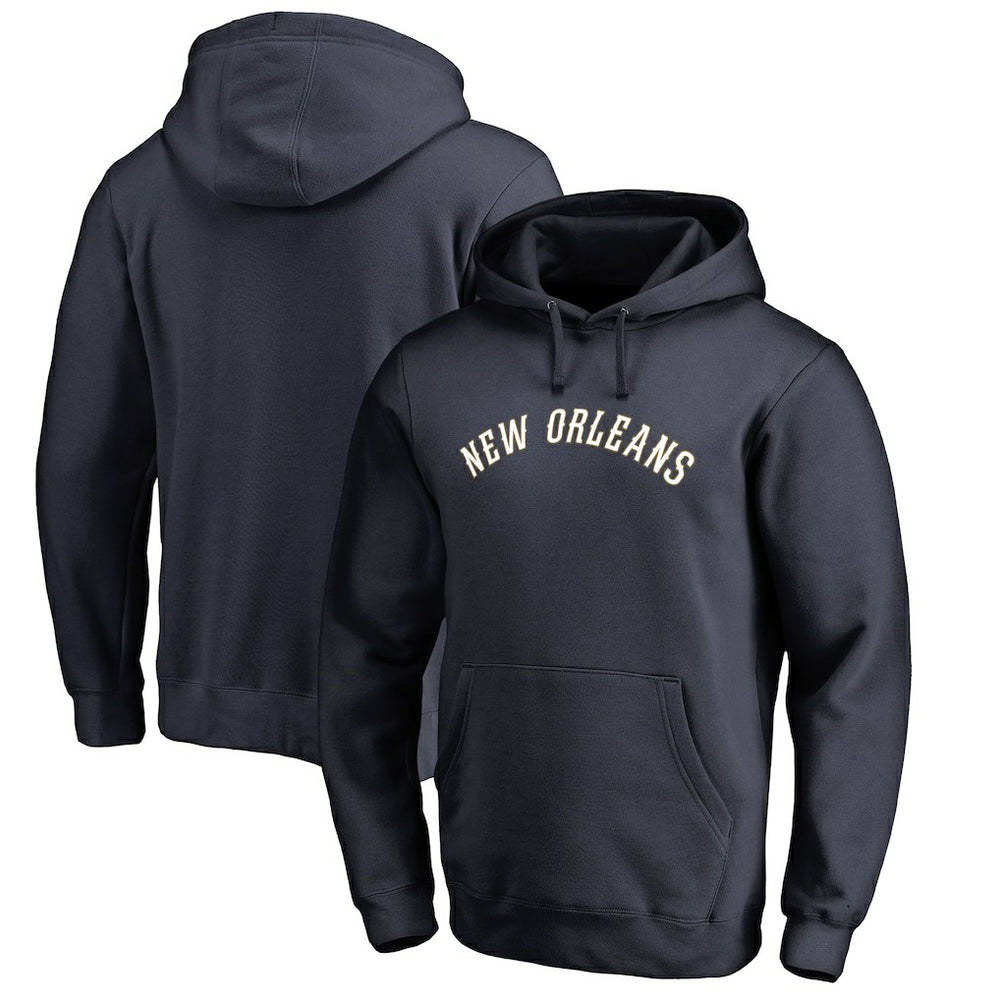 New Orleans Pelicans Wordmark Pullover Hoodie Navy