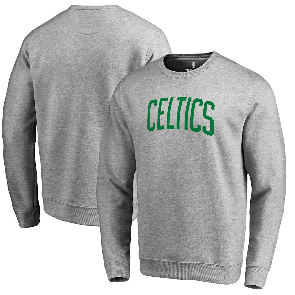 Boston Celtics Wordmark Pullover Sweatshirt Heathered Gray