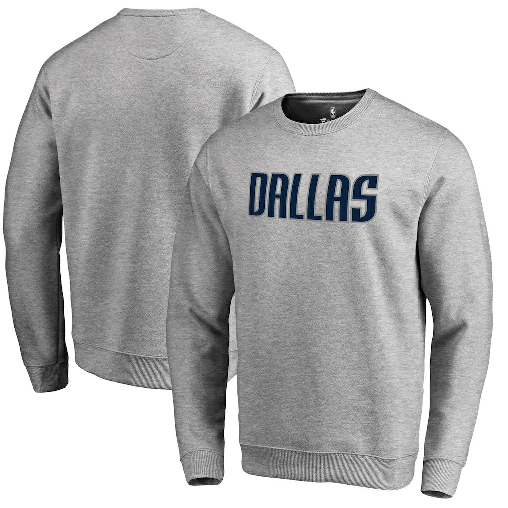 Dallas Mavericks Wordmark Pullover Sweatshirt Heathered Gray