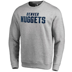 Denver Nuggets Wordmark Pullover Sweatshirt Heathered Gray