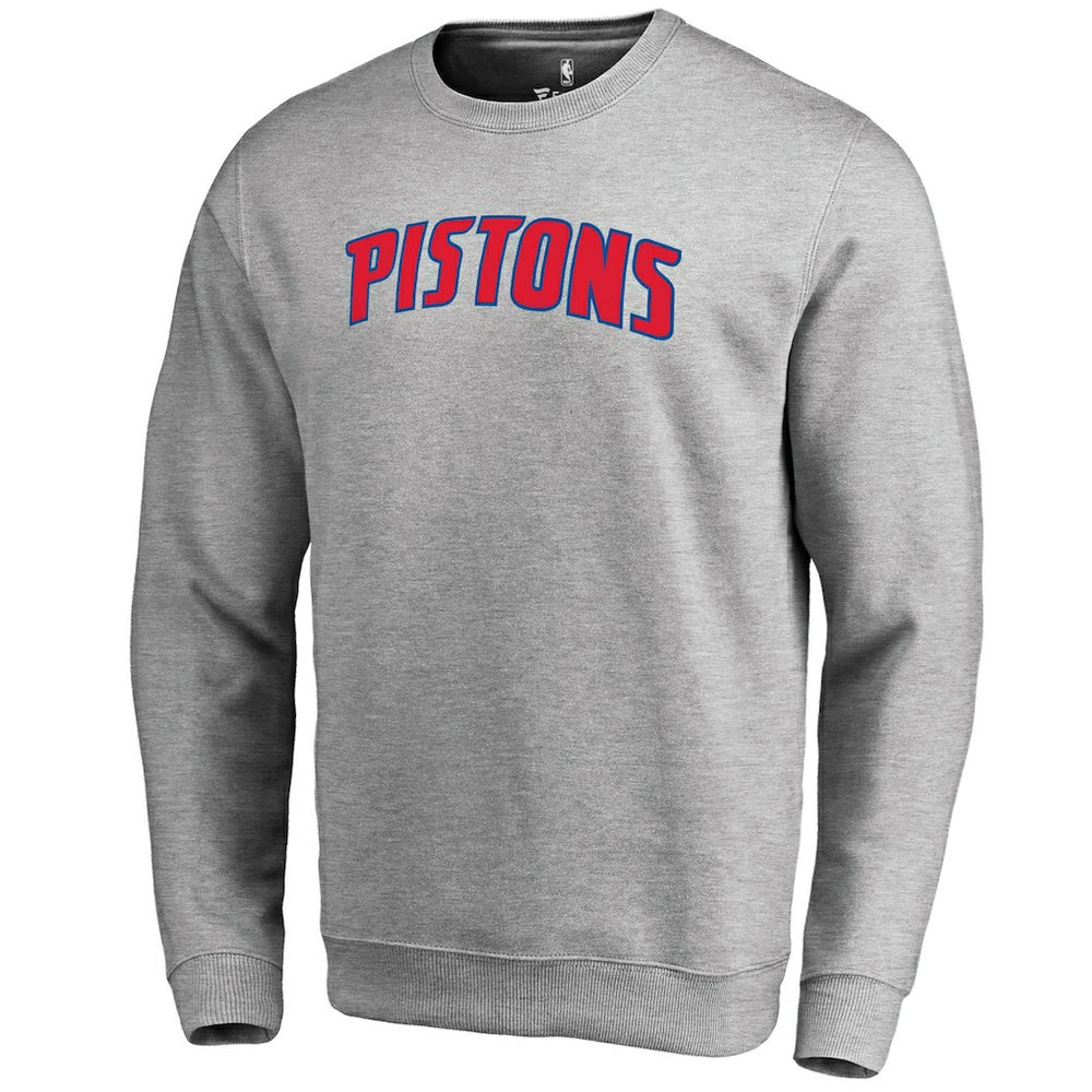 Detroit Pistons Wordmark Pullover Sweatshirt Heathered Gray