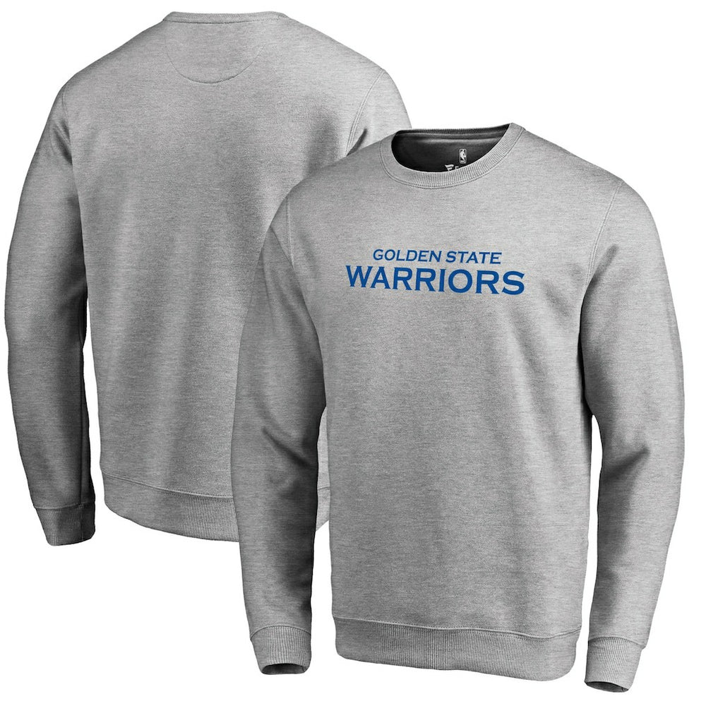 Golden State Warriors Wordmark Pullover Sweatshirt Heathered Gray
