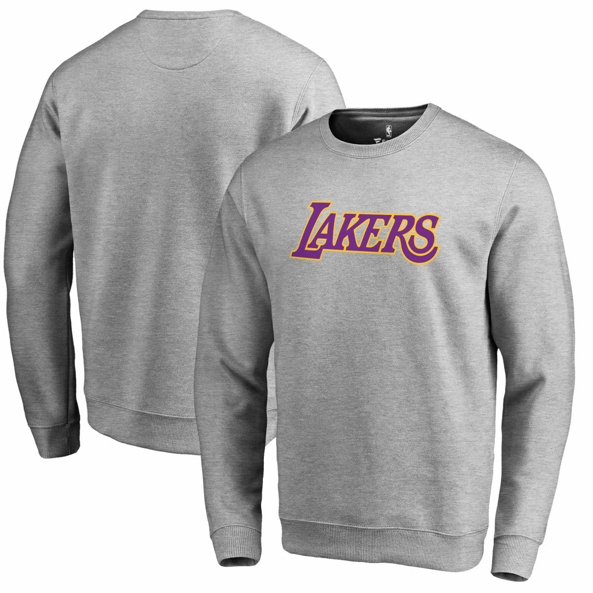 Los Angeles Lakers Wordmark Pullover Sweatshirt Heathered Gray