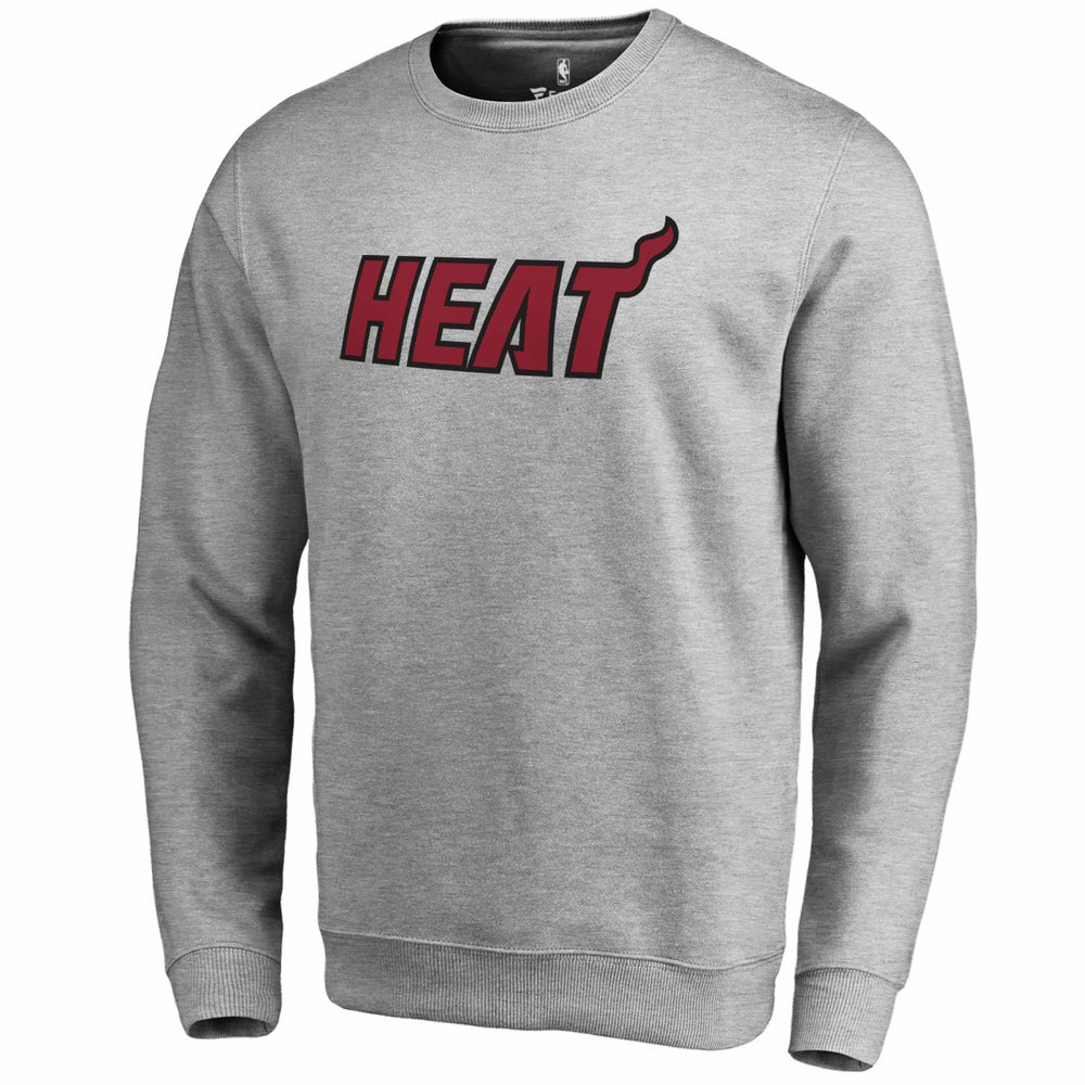 Miami Heat Wordmark Pullover Sweatshirt Heathered Gray