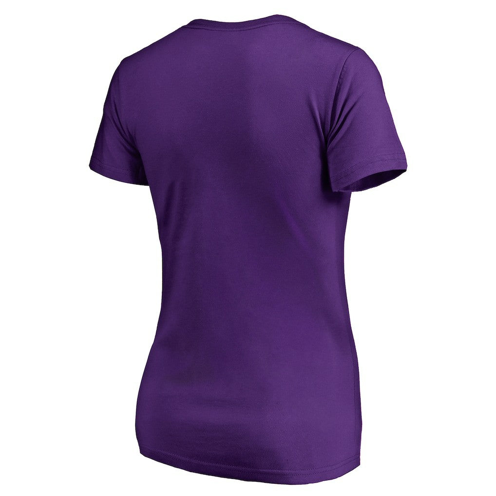 Charlotte Hornets Women's Static Logo V-Neck T-Shirt Purple
