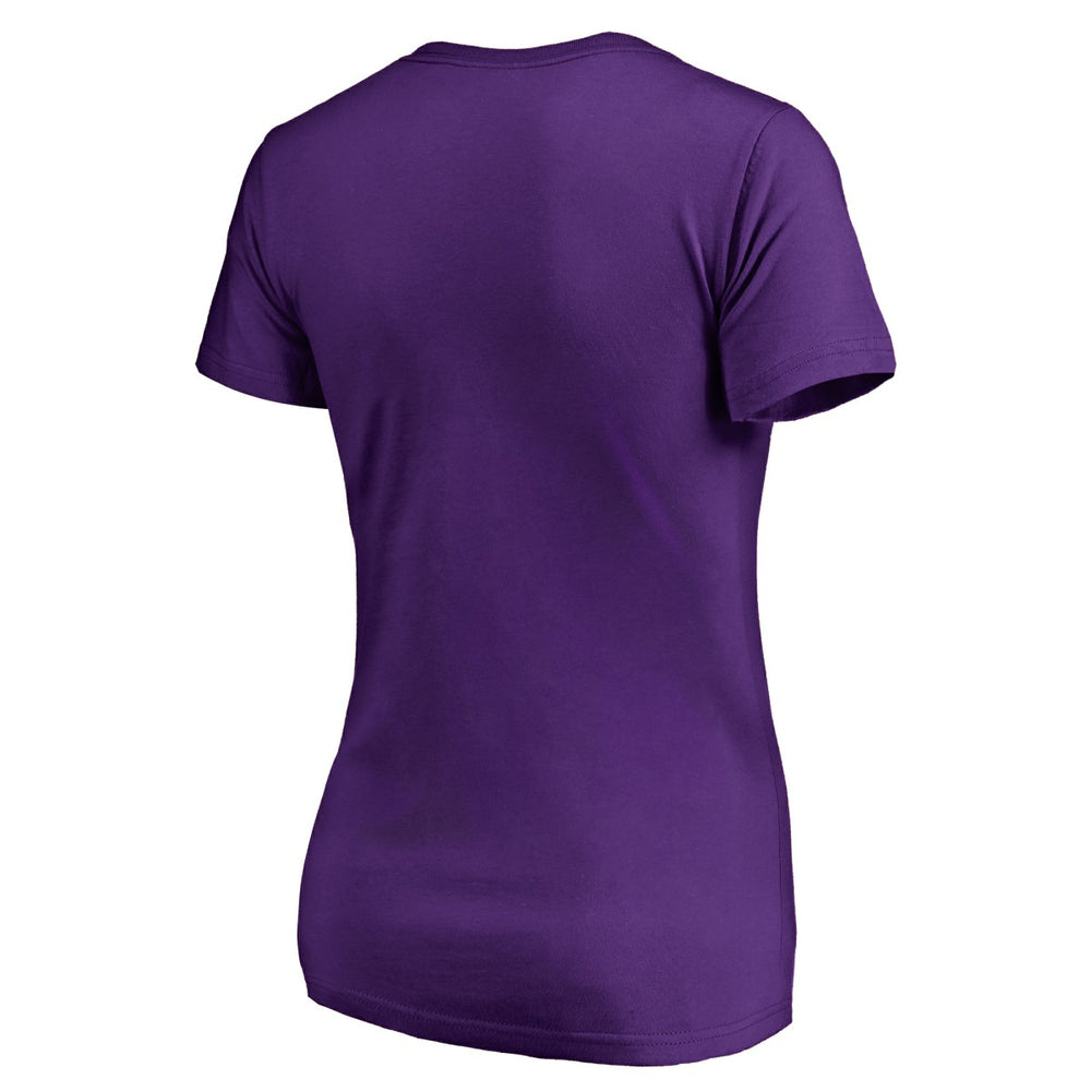 Los Angeles Lakers Women's Static Logo V-Neck T-Shirt Purple