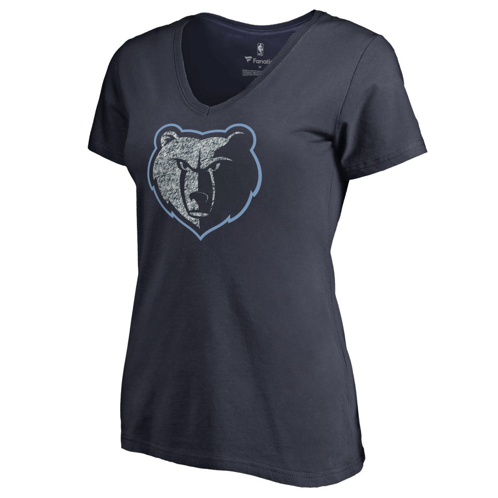 Memphis Grizzlies Women's Static Logo V-Neck T-Shirt Navy