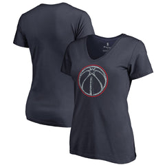 Washington Wizards Women's Static Logo V-Neck T-Shirt Navy