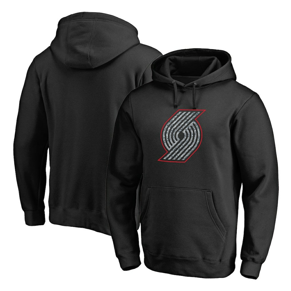 Portland Trail Blazers Static Logo Pullover Hoodie Black
