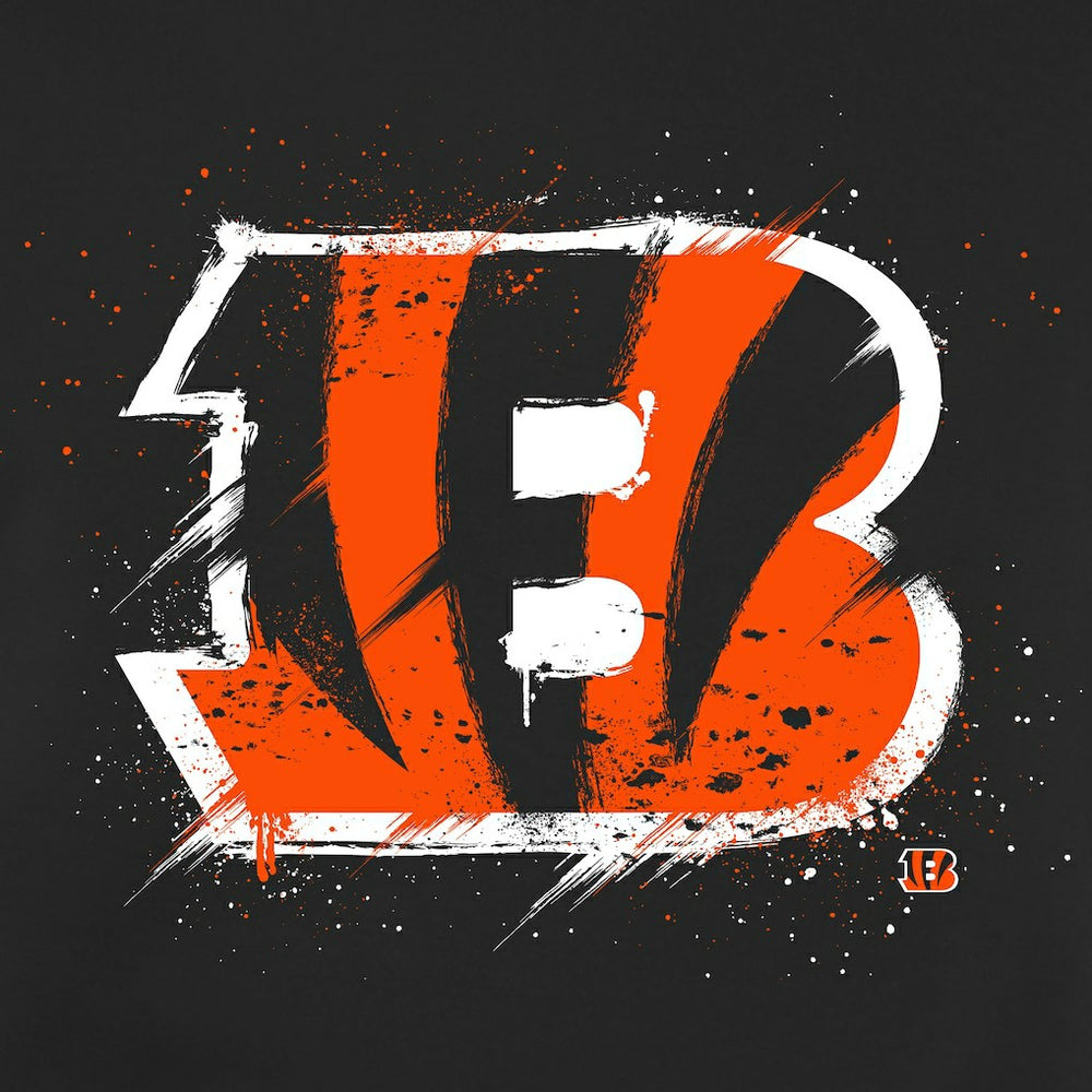 Cincinnati Bengals Splatter Logo Pullover Hoodie Black