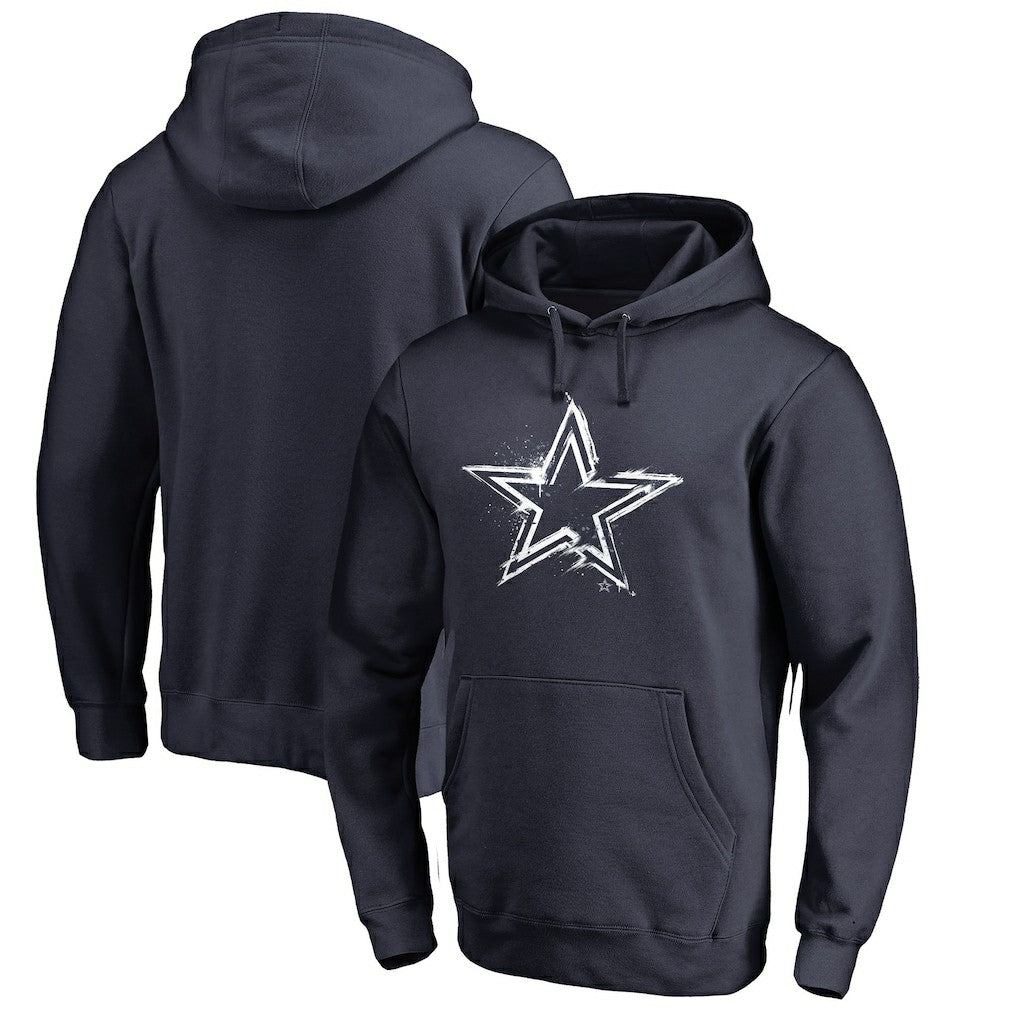 Dallas Cowboys Splatter Logo Pullover Hoodie Navy