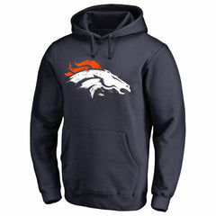 Denver Broncos Splatter Logo Pullover Hoodie Navy