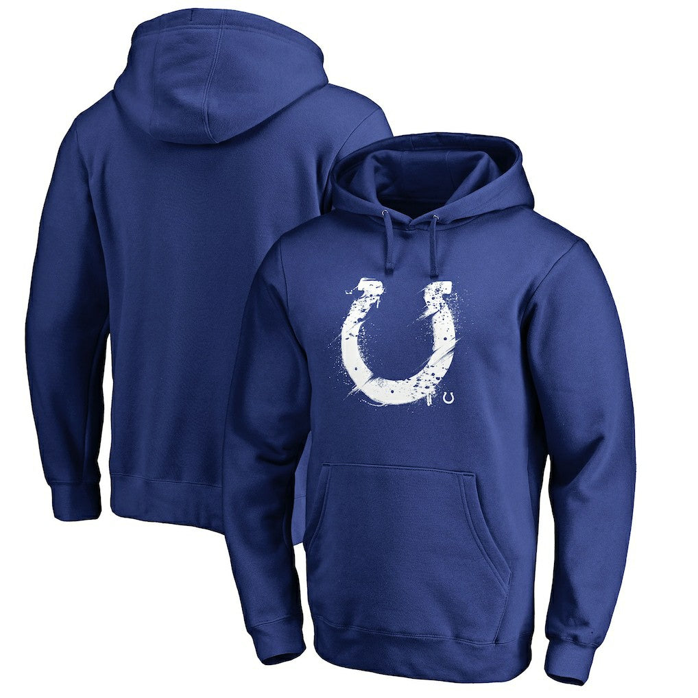 Indianapolis Colts Splatter Logo Pullover Hoodie Royal