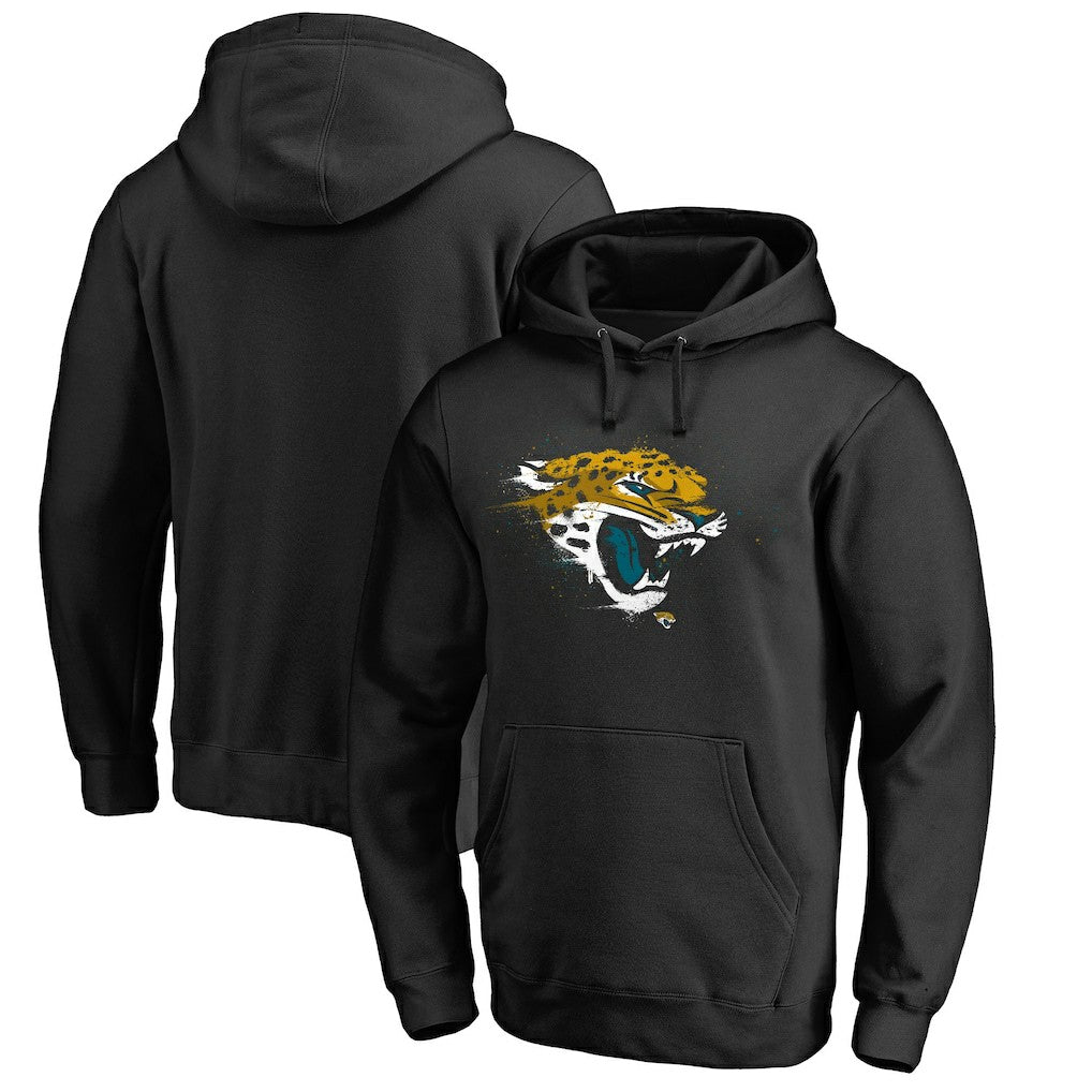 Jacksonville Jaguars Splatter Logo Pullover Hoodie Black