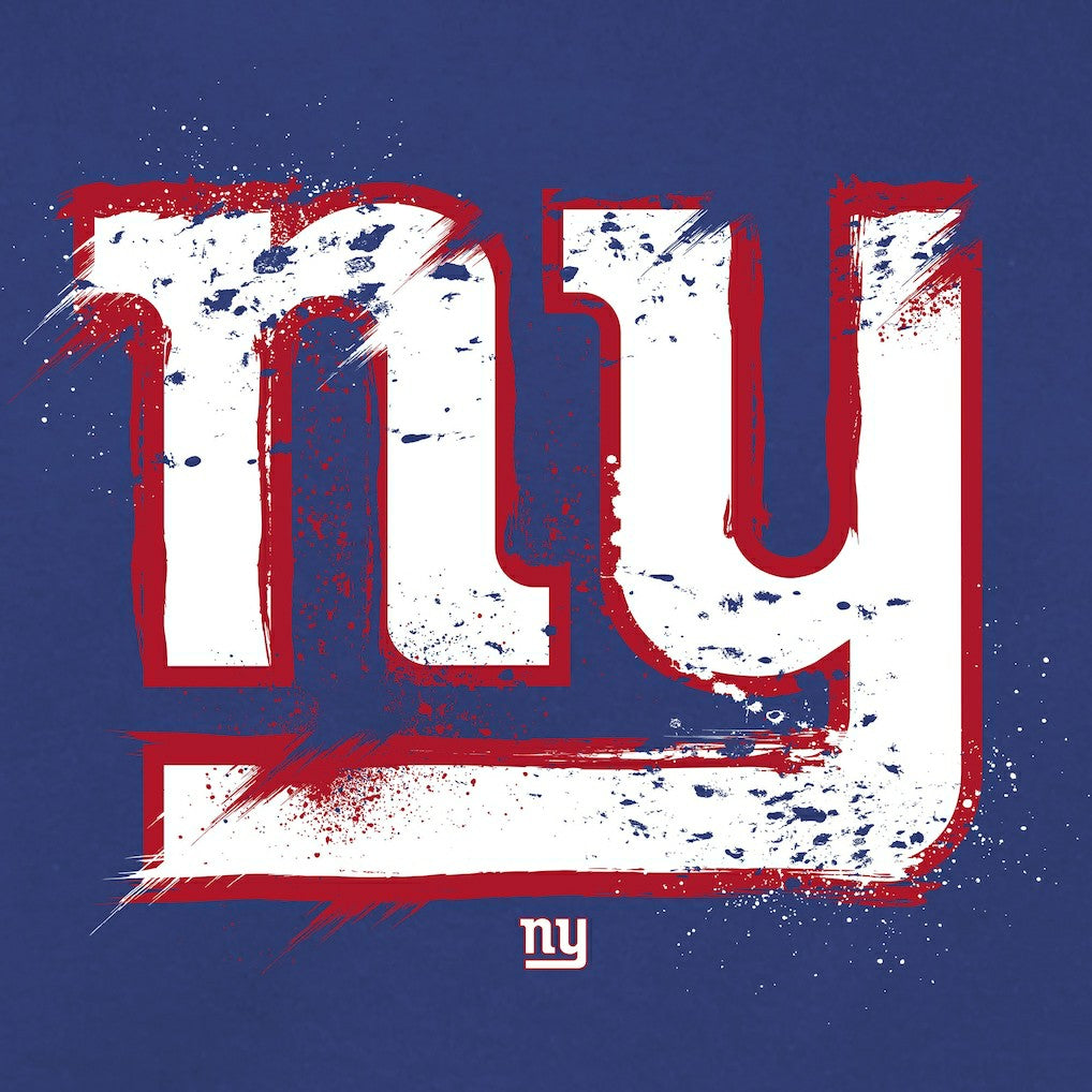 New York Giants Splatter Logo Pullover Hoodie Royal