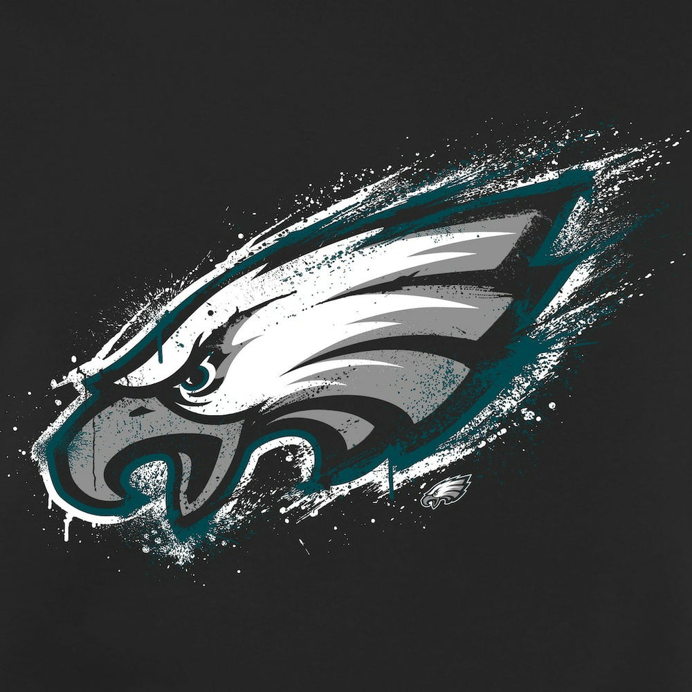 Philadelphia Eagles Splatter Logo Pullover Hoodie Black