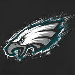 Philadelphia Eagles Splatter Logo Pullover Hoodie Black