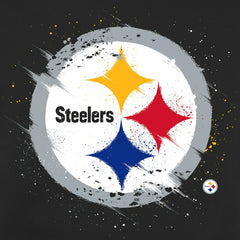 Pittsburgh Steelers Splatter Logo Pullover Hoodie Black
