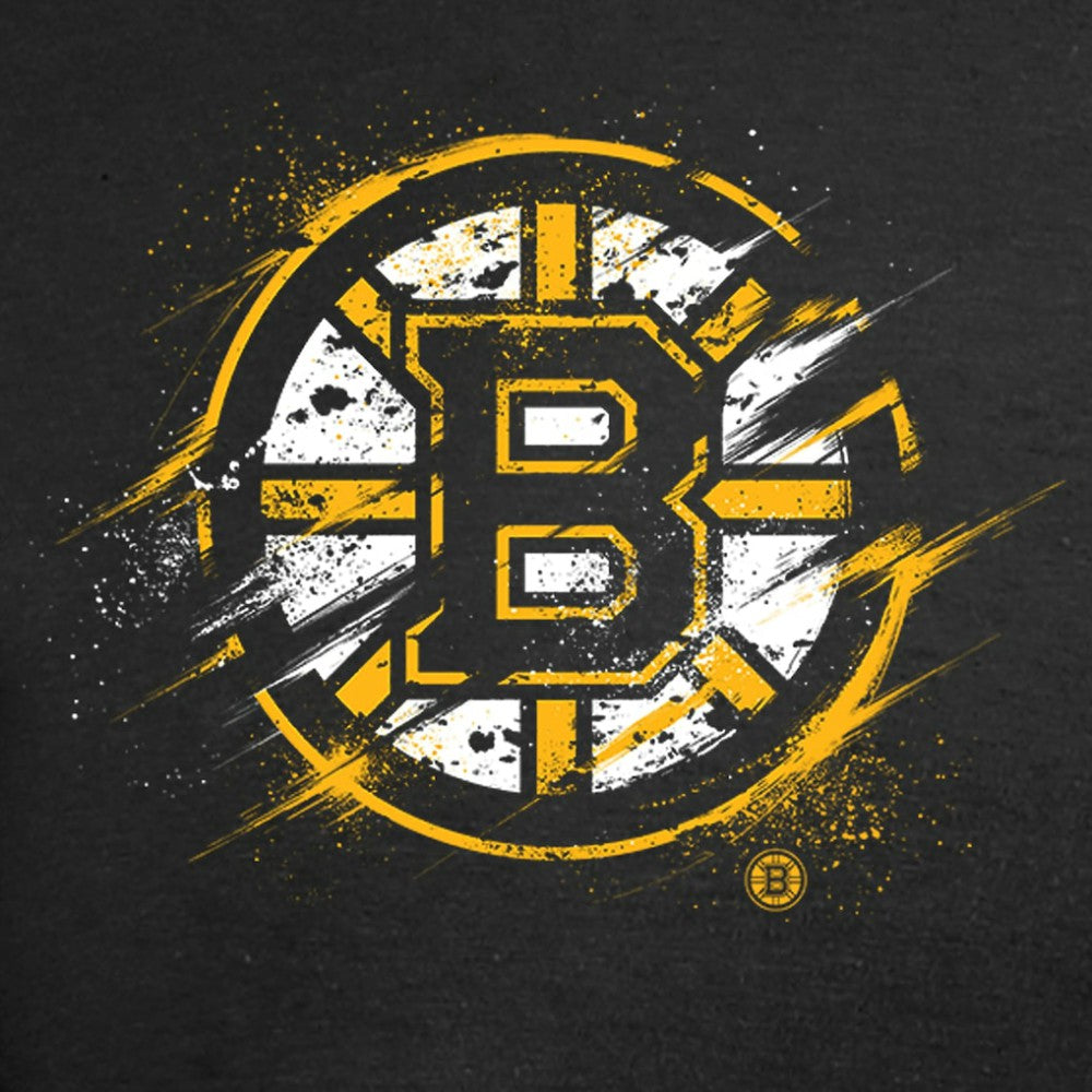 NHL Boston Bruins Splatter Logo T-Shirt - Black