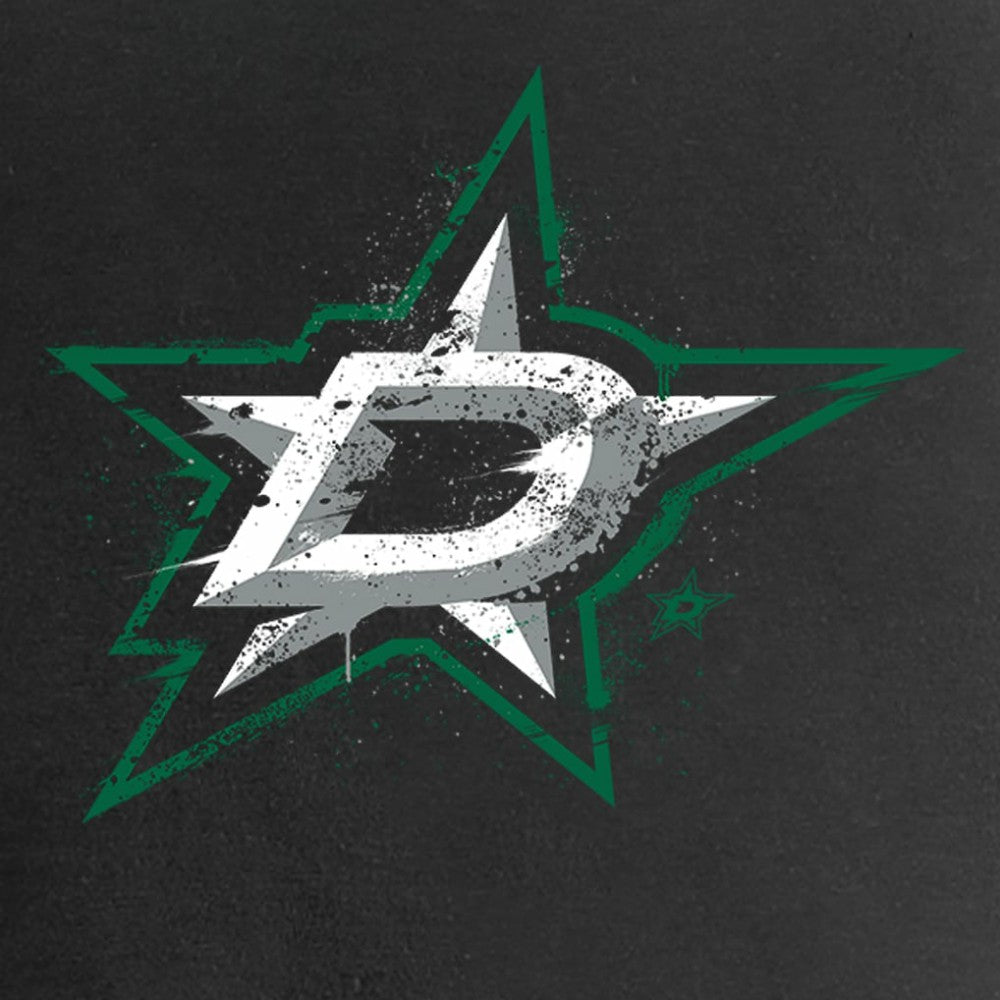 NHL Dallas Stars Women's Splatter Logo V-Neck T-Shirt - Black