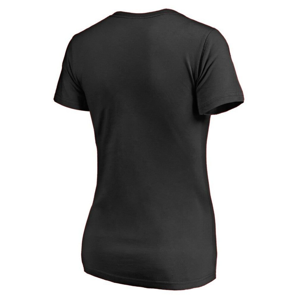 NHL Dallas Stars Women's Splatter Logo V-Neck T-Shirt - Black