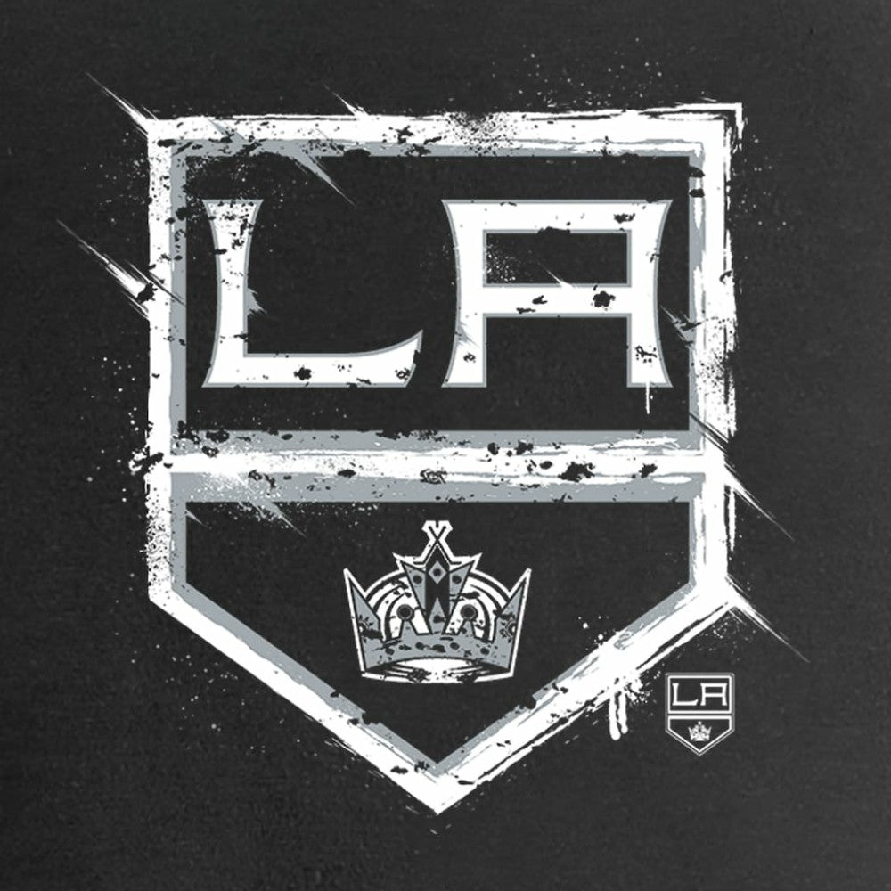 NHL Los Angeles Kings Women's Splatter Logo V-Neck T-Shirt - Black