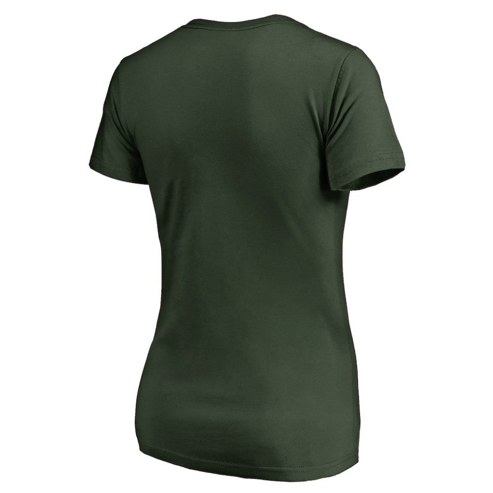 NHL Minnesota Wild Women's Splatter Logo V-Neck T-Shirt - Green