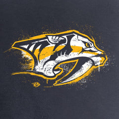 NHL Nashville Predators Women's Splatter Logo V-Neck T-Shirt - Navy