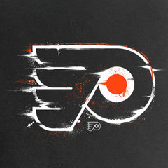 NHL Philadelphia Flyers Women's Splatter Logo V-Neck T-Shirt - Black