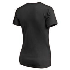 NHL Philadelphia Flyers Women's Splatter Logo V-Neck T-Shirt - Black