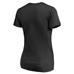 NHL Pittsburgh Penguins Women's Splatter Logo V-Neck T-Shirt - Black