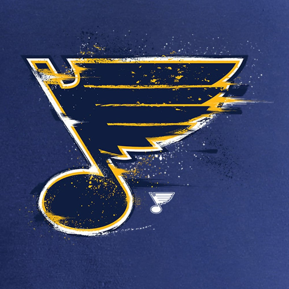 NHL St. Louis Blues Women's Splatter Logo V-Neck T-Shirt - Royal