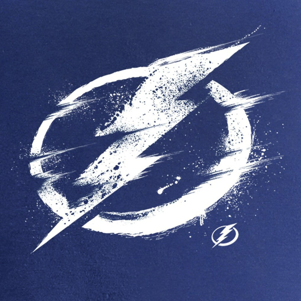 NHL Tampa Bay Lightning Women's Splatter Logo V-Neck T-Shirt - Blue