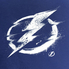 NHL Tampa Bay Lightning Women's Splatter Logo V-Neck T-Shirt - Blue