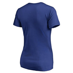 NHL Toronto Maple Leafs Women's Splatter Logo V-Neck T-Shirt - Royal