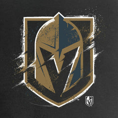 NHL Vegas Golden Knights Women's Splatter Logo V-Neck T-Shirt - Black