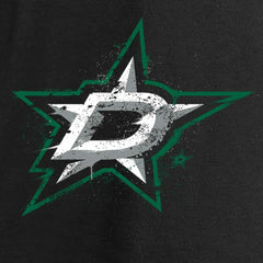 NHL Dallas Stars Women's Splatter Logo V-Neck Long Sleeve T-Shirt - Black