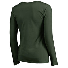 NHL Minnesota Wild Women's Splatter Logo V-Neck Long Sleeve T-Shirt - Green