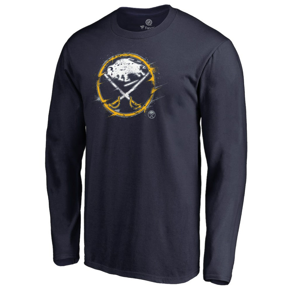 NHL Buffalo Sabres Splatter Logo Long Sleeve T-Shirt - Navy