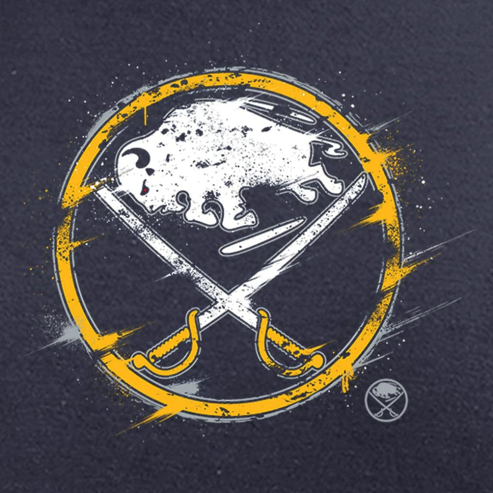 NHL Buffalo Sabres Splatter Logo Long Sleeve T-Shirt - Navy