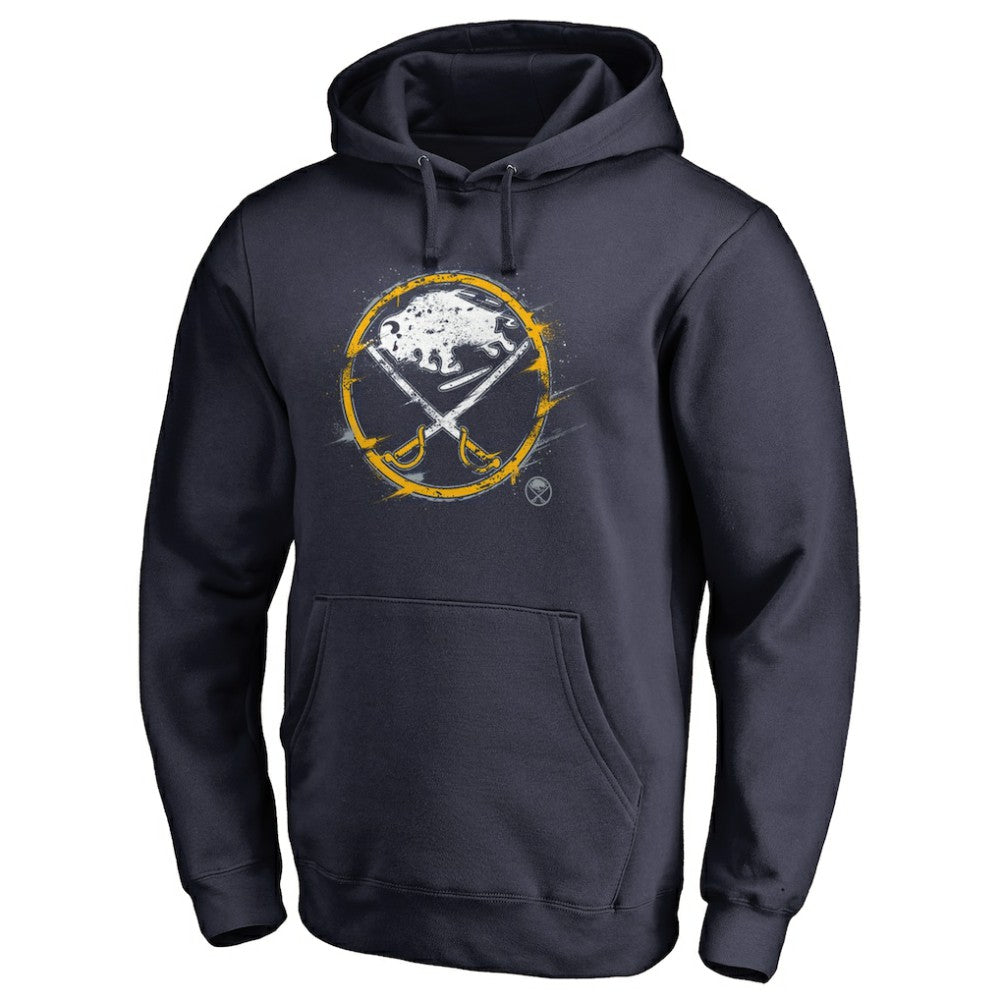 NHL Buffalo Sabres Splatter Logo Pullover Hoodie - Navy
