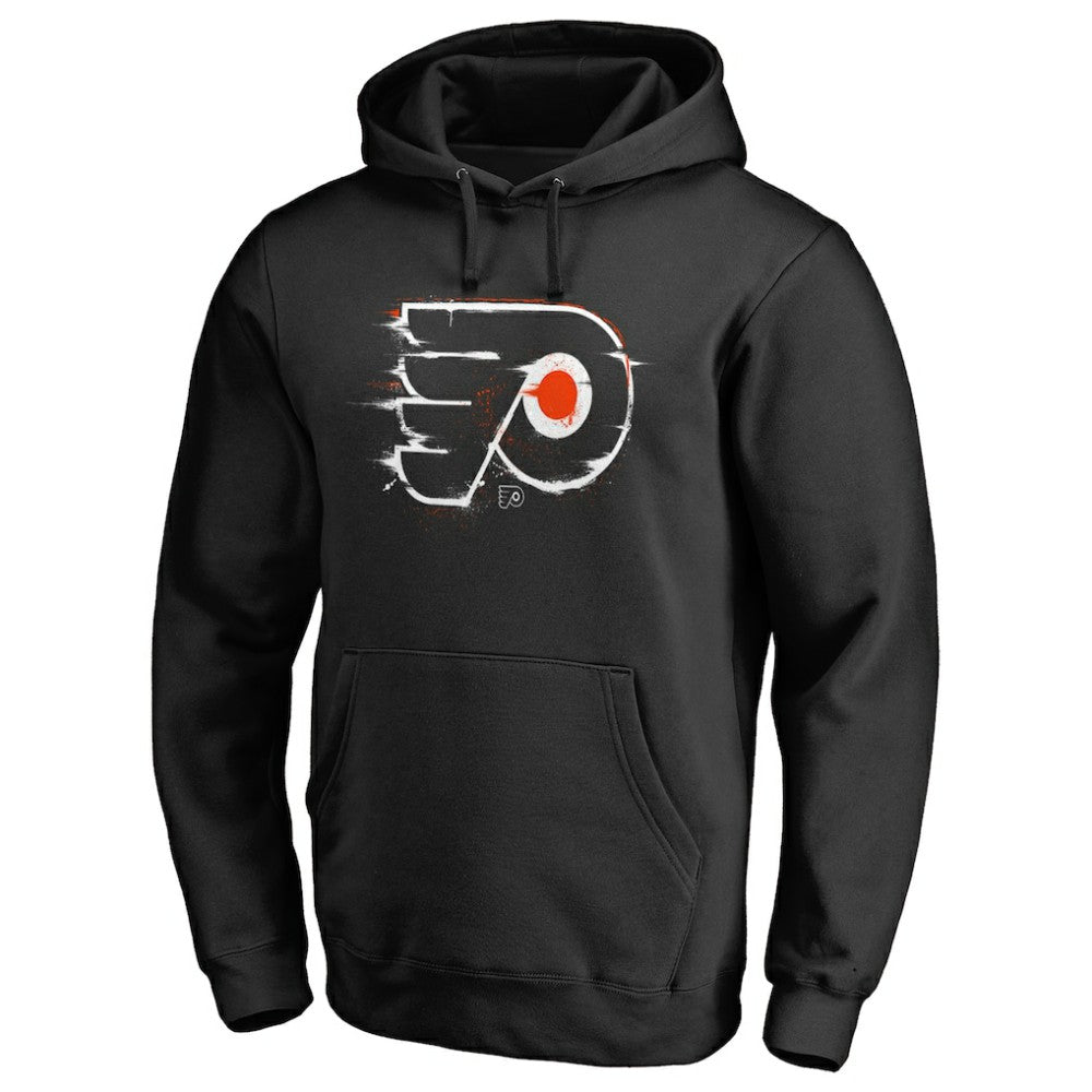 NHL Philadelphia Flyers Splatter Logo Pullover Hoodie - Black