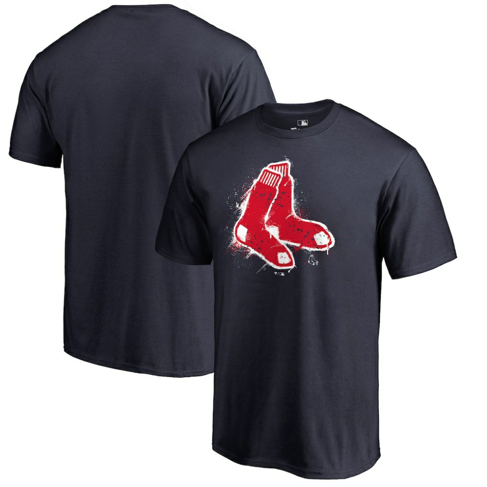 Boston Red Sox Splatter Logo T-Shirt - Navy T-shirts